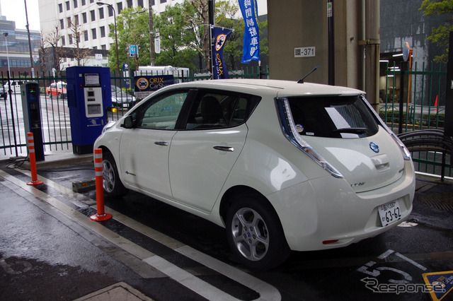 都内5か所でEVカーシェアリングを開始。六本木駐車場には日産リーフを配備する