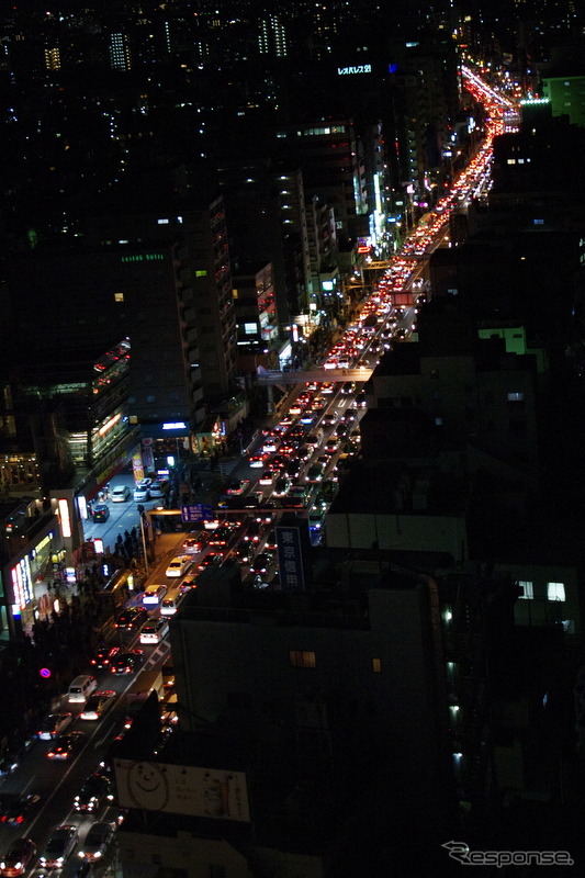 長蛇の渋滞