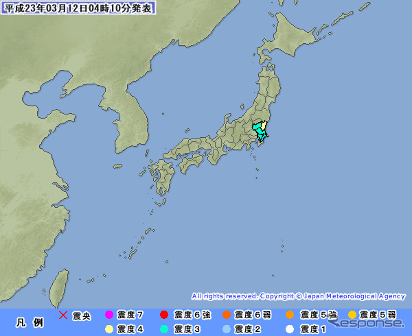 東日本で余震が断続的に発生
