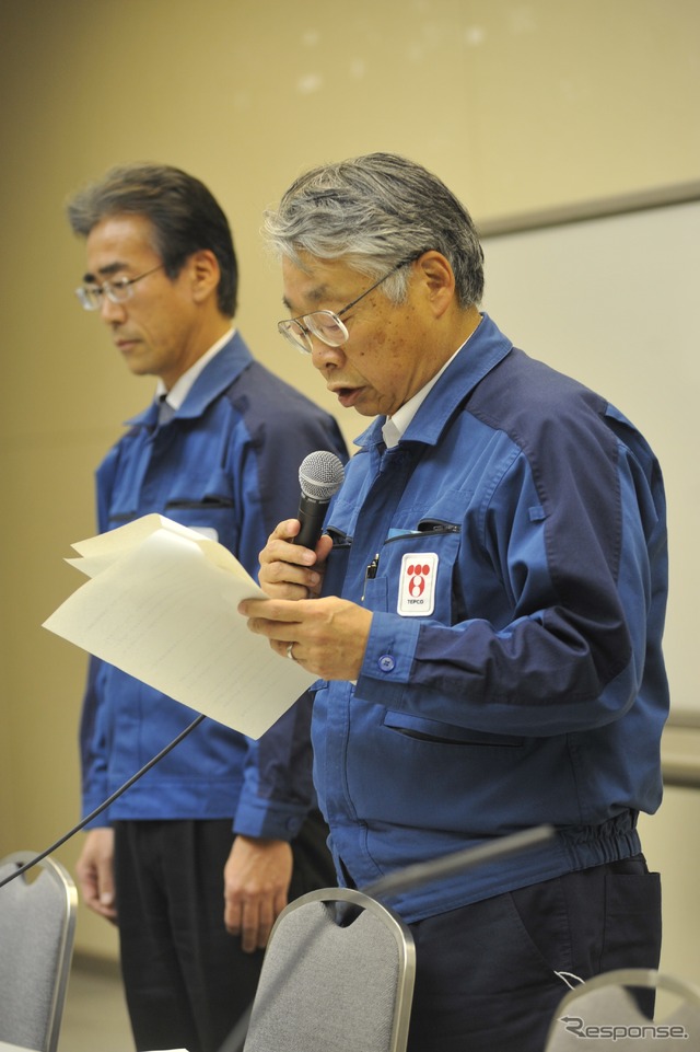 (20日・東電本店) 撮影=石田信一郎
