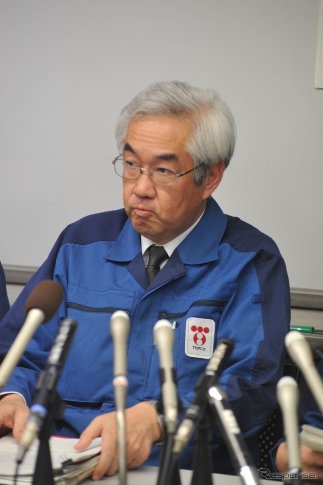 （21日・東電本店）　撮影＝石田信一郎