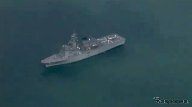 海上自衛隊活動状況(3月18日、動画キャプチャ)