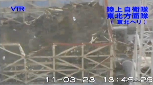 3月23日、陸上自衛隊撮影（動画キャブチャ） 