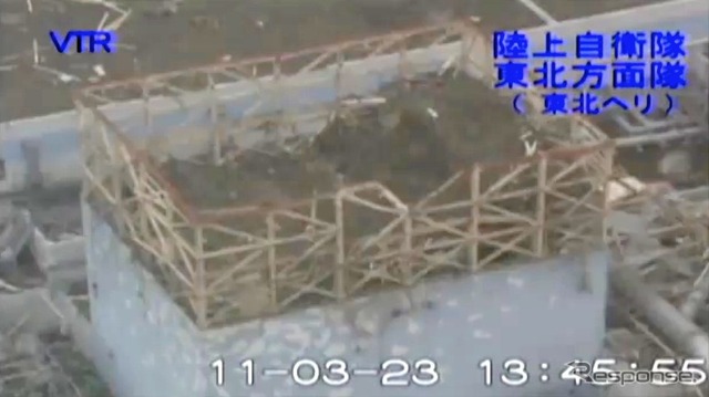 3月23日、陸上自衛隊撮影（動画キャブチャ） 