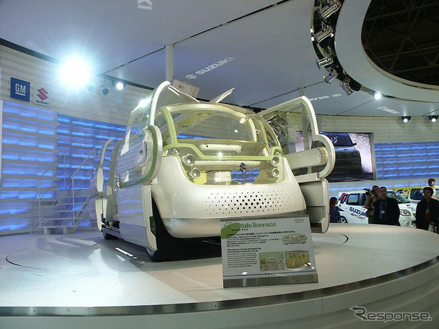 【東京ショー2003速報】スズキ、スケスケの6シーターカー『モバイルテラス』