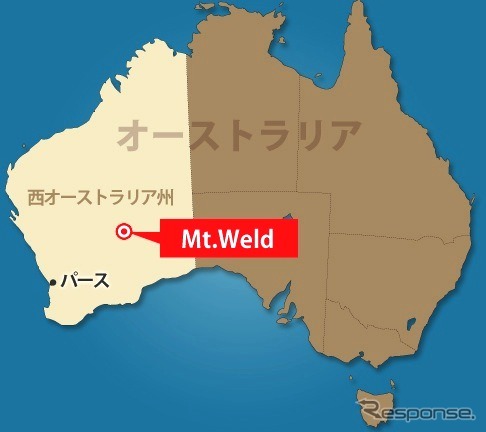 マウント・ウェルド鉱山の周辺図