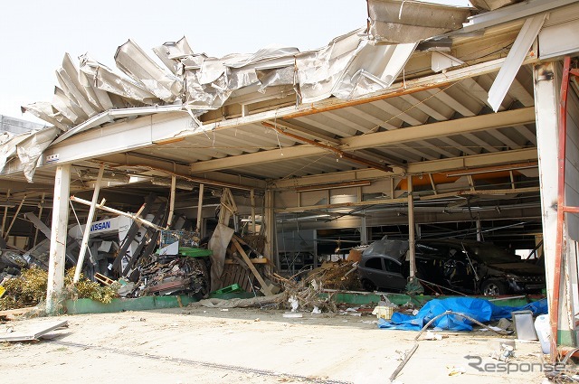 東日本大震災 日産宮城サービスセンターも壊滅的被害