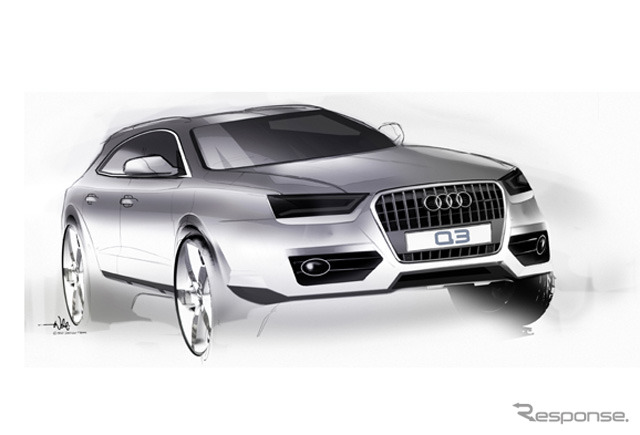 アウディQ3のティーザースケッチ