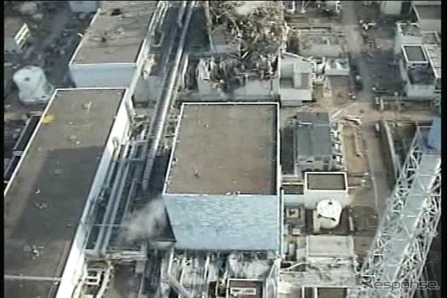 2号原子炉建屋(動画キャプチャ。10日、撮影・提供=東京電力)