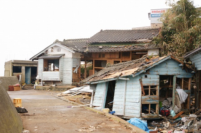 東日本大震災 田代島 震災後(震災前と同一地点)