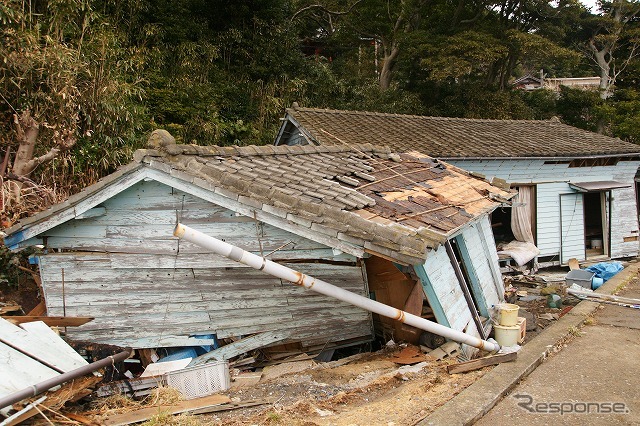 東日本大震災 田代島 震災後(震災前と同一地点)