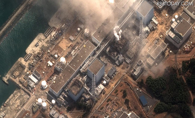 福島第一原子力発電所(3月14日撮影)(c)DigitalGlobe社 福島第一原子力発電所(3月14日撮影)(c)DigitalGlobe社