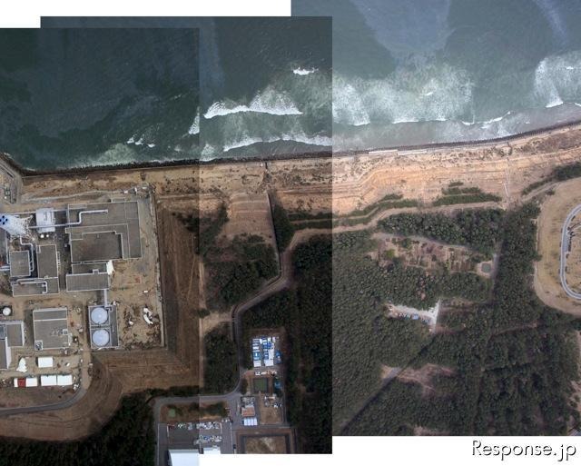 津波に襲われた福島第一原発内、写真を公開 福島第一原発 津波後（3月20日）　提供＝東京電力