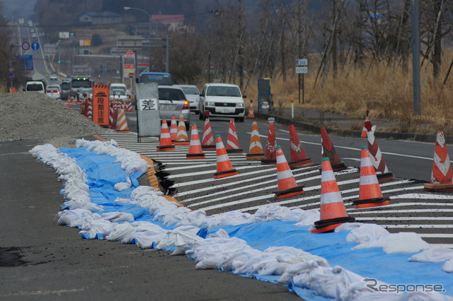 宮城県山元町白山坂付近