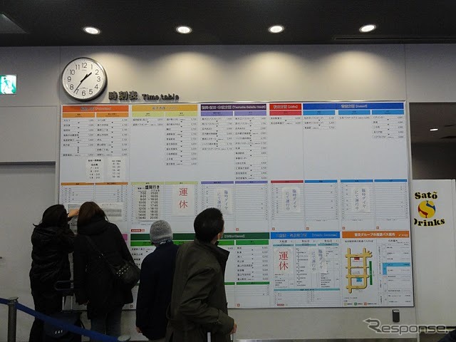 仙台市内のバスターミナル（2011年3月31日）