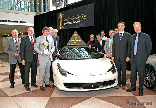 フェラーリ 458イタリア 2011ワールドパフォーマンスカーオブザイヤー授賞式