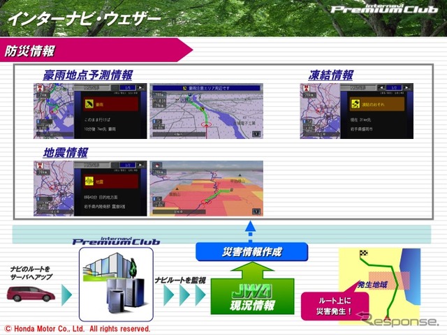 ホンダ インターナビ がどこよりも早く災害情報を提供できるのはなぜか