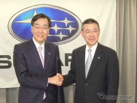 富士重社長交代会見