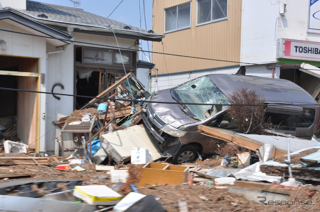 石巻市内のようす（2011年5月8日）