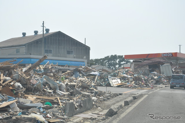 石巻市内のようす（2011年5月8日）