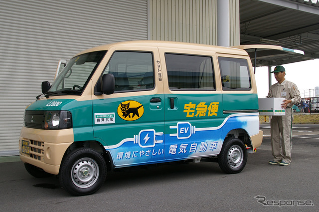 ヤマト運輸と共同で実証試験をおこなっているEV集配車