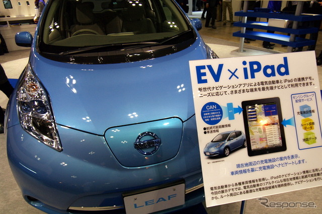 【スマートフォン&モバイルEXPO】EVのCAN情報を取得してタブレットでナビ…ゼンリンデータコム