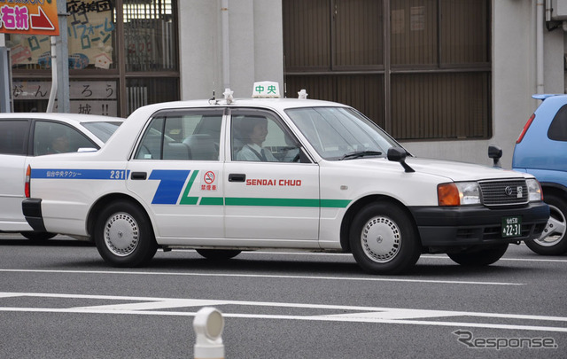 仙台市内を走る仙台中央タクシー