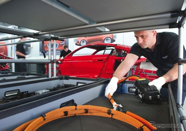 ビベラッハ工場でのR8 e-tron生産