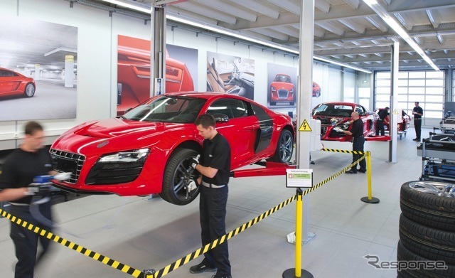 ビベラッハ工場でのR8 e-tron生産