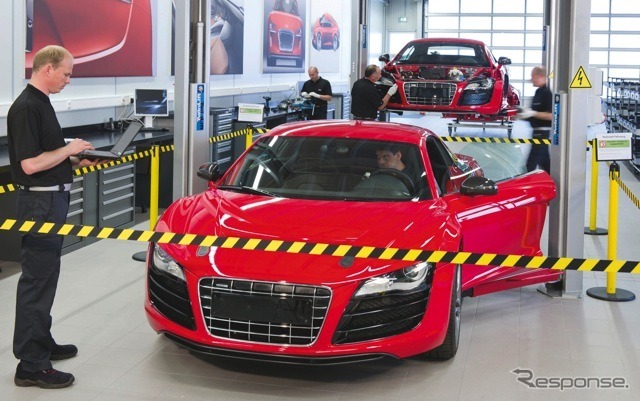 ビベラッハ工場でのR8 e-tron生産