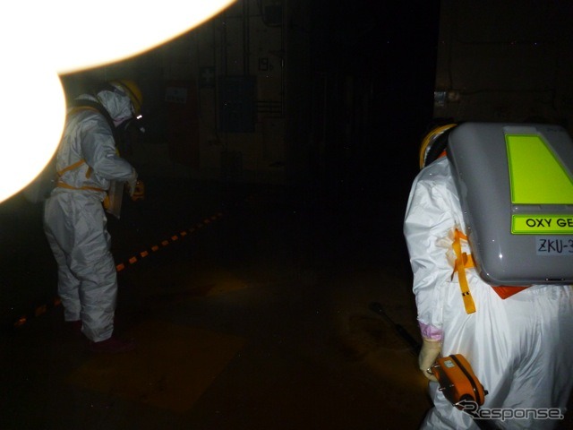 福島第一原子力発電所2号機原子炉建屋内1階（5月18日撮影）