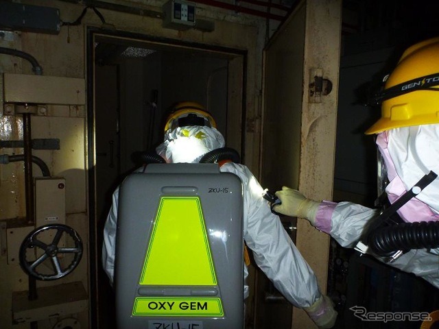 福島第一原子力発電所2号機原子炉建屋内1階（5月18日撮影）