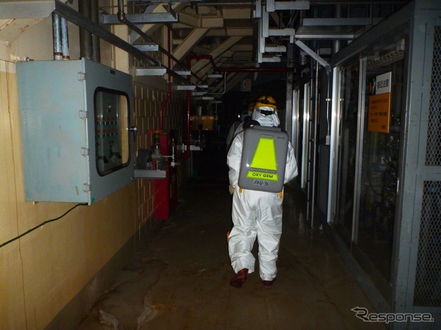 福島第一原子力発電所2号機原子炉建屋内1階（5月18日撮影）