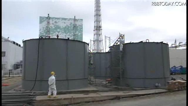 5・6号機側に設置された仮設タンク