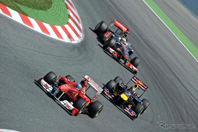 アロンソ（先頭。F1スペインGP）