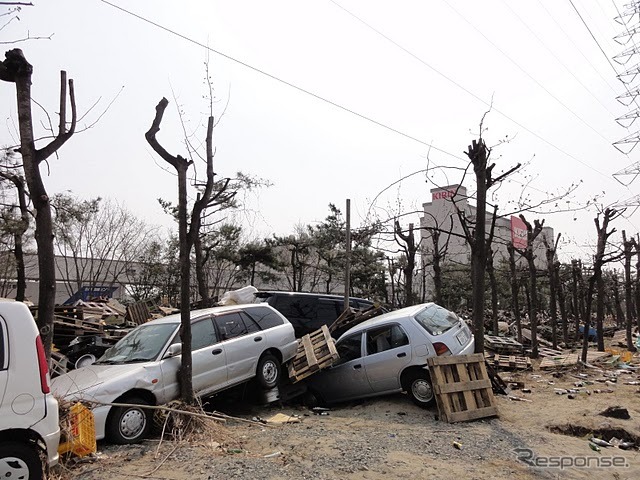 仙台市内（2011年3月30日）