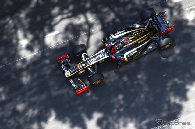 ロータス・ルノー（F1モナコGP）。黒と金の塗装の権利も認められた。
