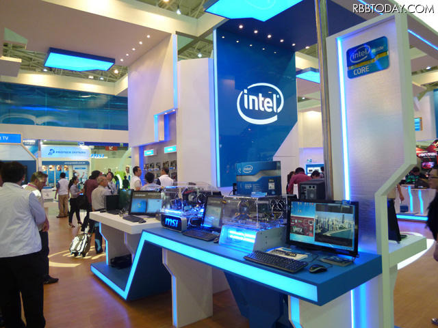 最新CPU搭載モデルなどが一同に展示されたCOMPUTEX TAIPEIのインテルブース 最新CPU搭載モデルなどが一同に展示されたCOMPUTEX TAIPEIのインテルブース