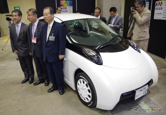 参画企業への技術供与をおこない、インホイールモーターEVの普及をめざすシムドライブ。写真は試作第一号のSIM-LEI