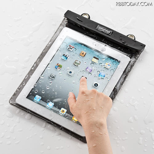 ケースに収納したままiPad/iPad 2のタッチ操作が可能(iPadは別売) ケースに収納したままiPad/iPad 2のタッチ操作が可能(iPadは別売)
