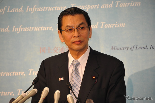 大畠章宏国土交通大臣(3日・国交省)