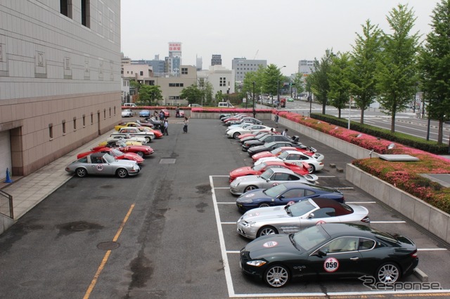 ジャパン・ヒストリックカー・ツアー11。横浜美術館に集まった新旧参加車