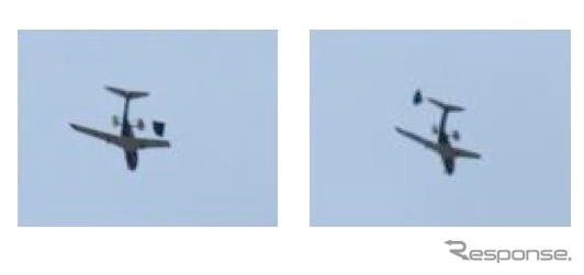 飛行中に主翼の一部が分離しても飛行を継続する様子（2）