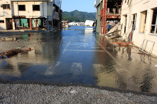 東日本大震災発生から3か月。宮城県女川町