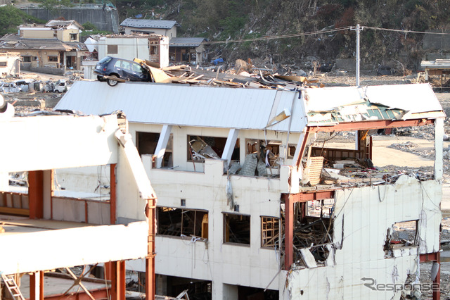 東日本大震災発生から3か月。宮城県女川町