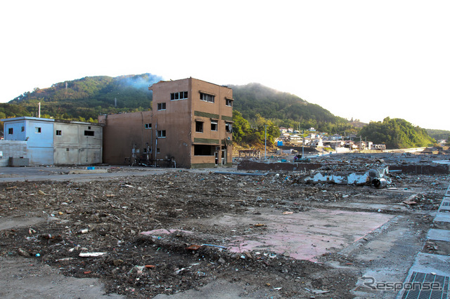 東日本大震災発生から3か月。宮城県女川町