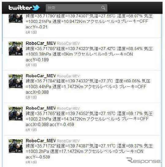 クルマが自動でTwitterにつぶやくアプリをゼットエムピーが開発。アクセル開度やブレーキのオン/オフなどが自動投稿される