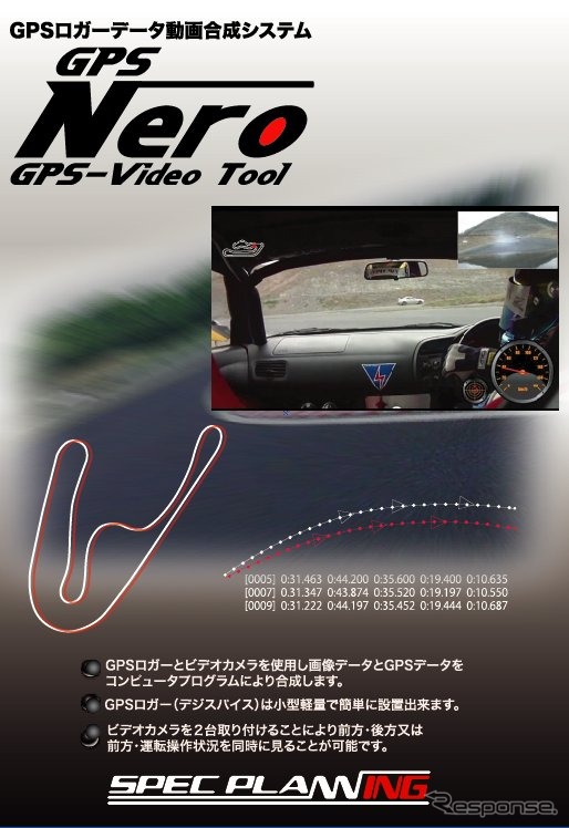ロガーデータと動画を合成し自分の走りを解析…スペックプランニング