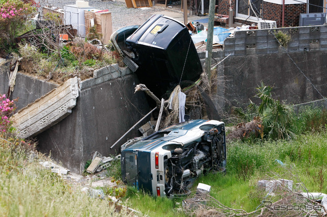 東日本大震災発生から3か月。宮城県南三陸町付近