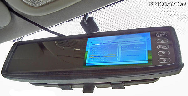 車載時の液晶ディスプレイの表示イメージ 車載時の液晶ディスプレイの表示イメージ